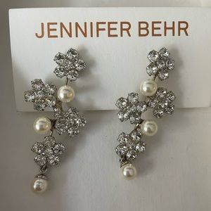 Jennifer Behr Aria Crystal Pearl Earrings